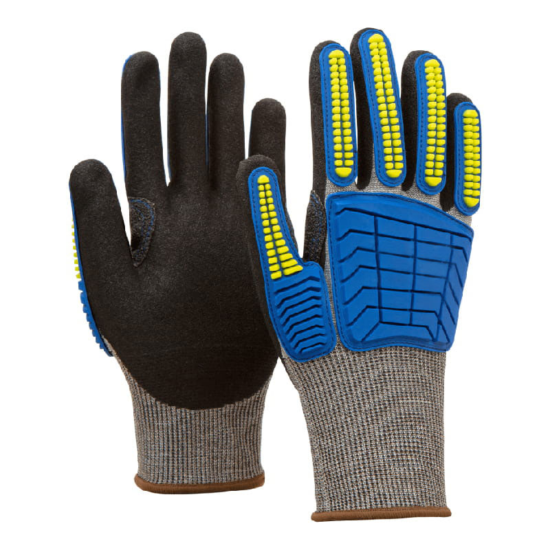 18 Guage HPPE TPR Anti-impact Strip Design Gloves