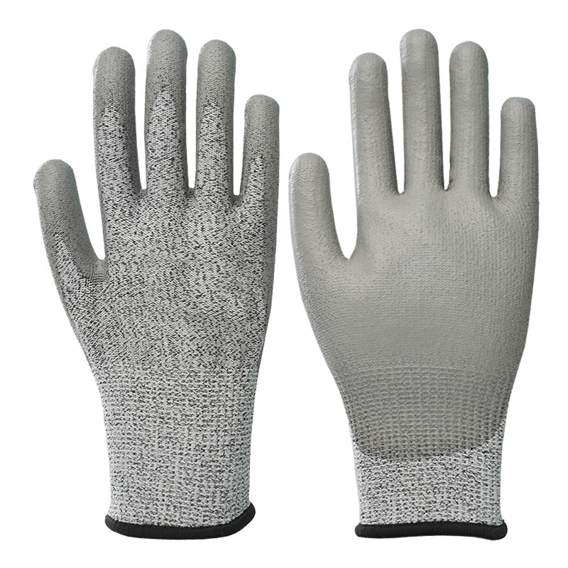 13 Guage Anti Cutting PU Gardening Gloves Level 5